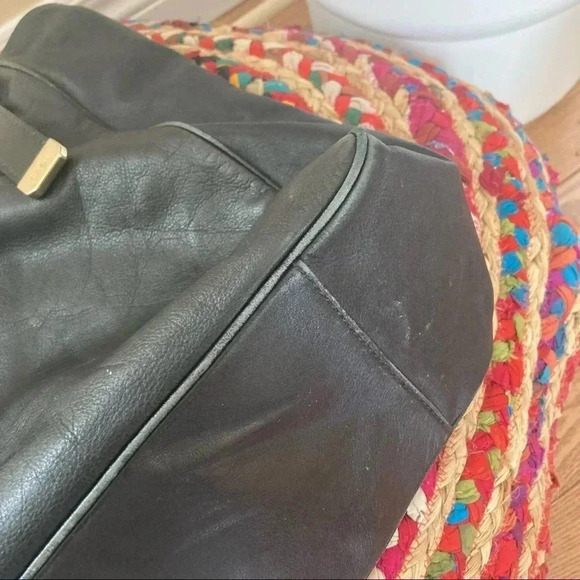 Cole Haan  black leather tote shoulder bag - Picture 4 of 7
